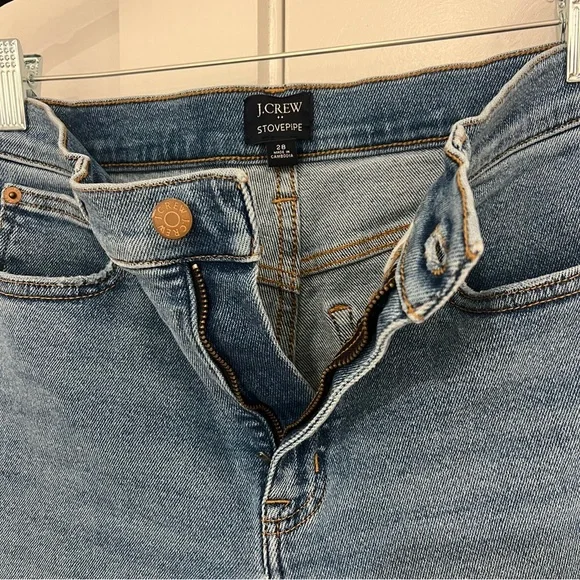 J Crew Stovepipe Straight Leg High Waist Jeans - Picture 8 of 9